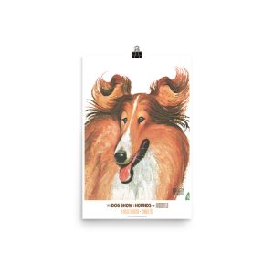 The Dog Show: Hounds by Hirschfeld Exhibition Poster